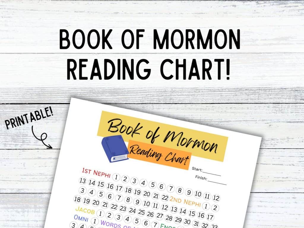 book of mormon reading chart
