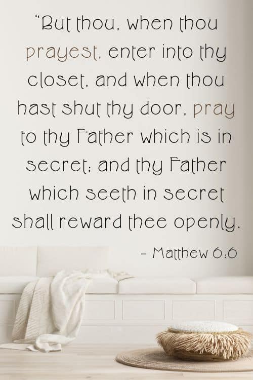 matthew bible verse about praying