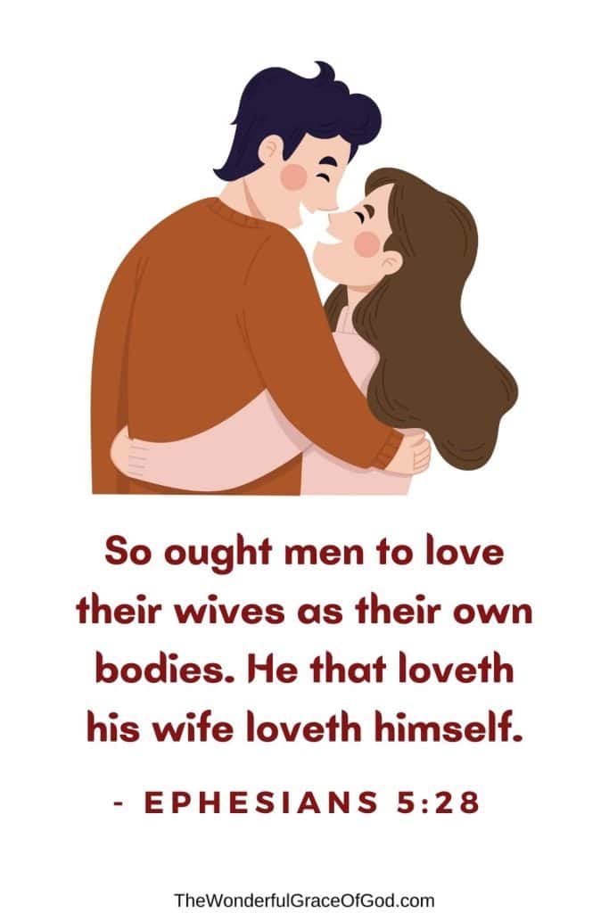 a good husband bible verse, bible verses for husbands, christian quotes, ephesians 5:28