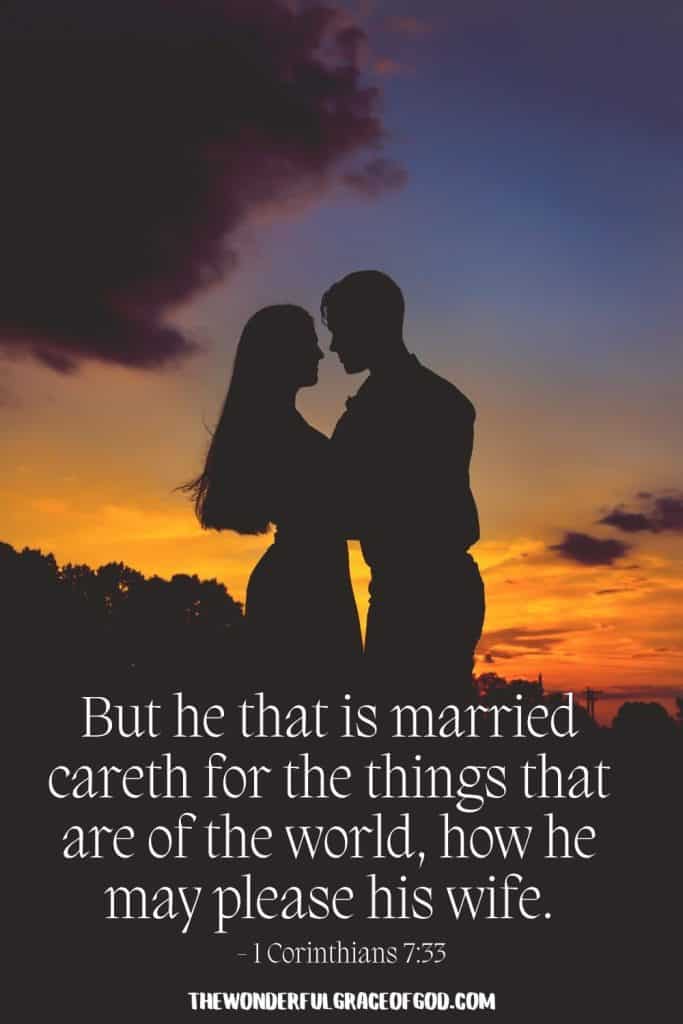 a good husband bible verse, bible verses for husbands, christian quotes, 1corinthians 7:33