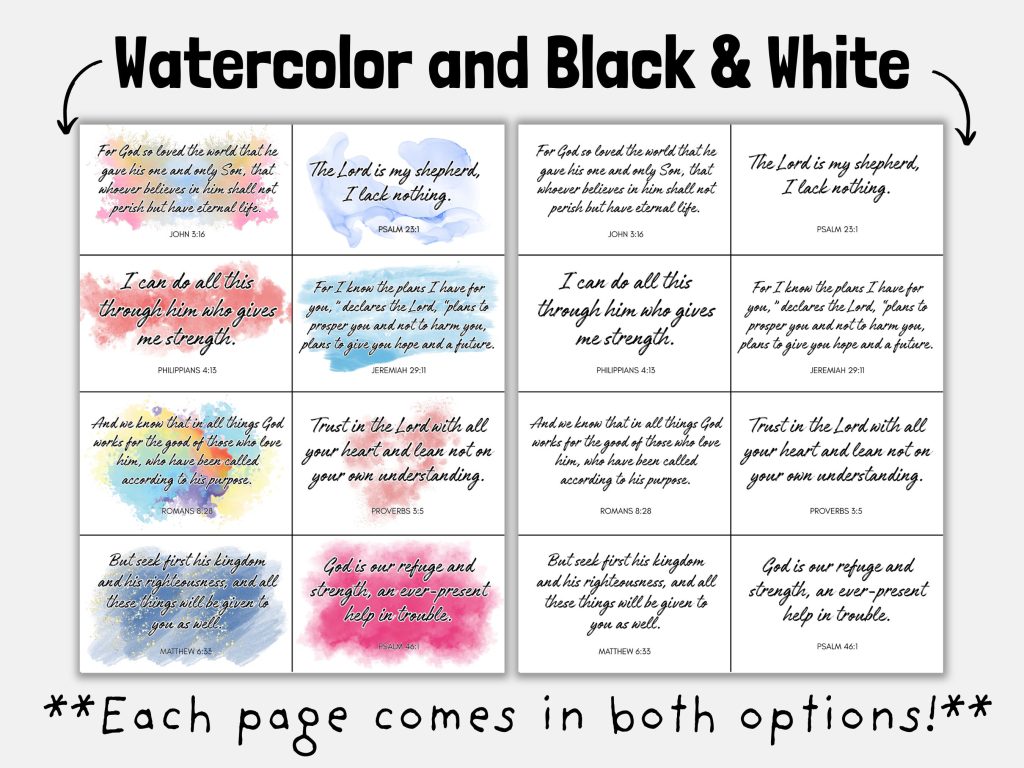 Bible verse cards, printable scripture cards, encouraging Bible verses, inspirational Bible quotes