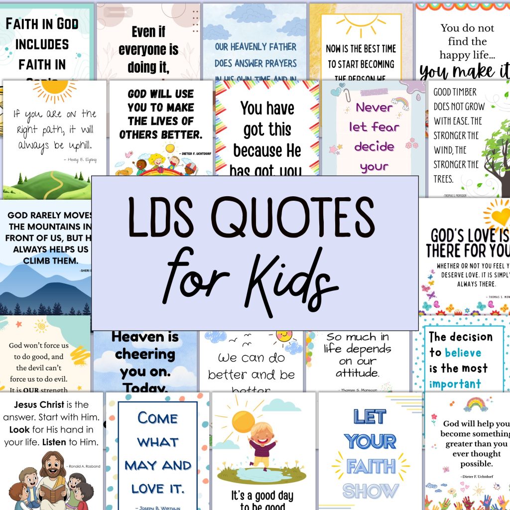 lds quotes for kids, lds kids quotes, primary printables