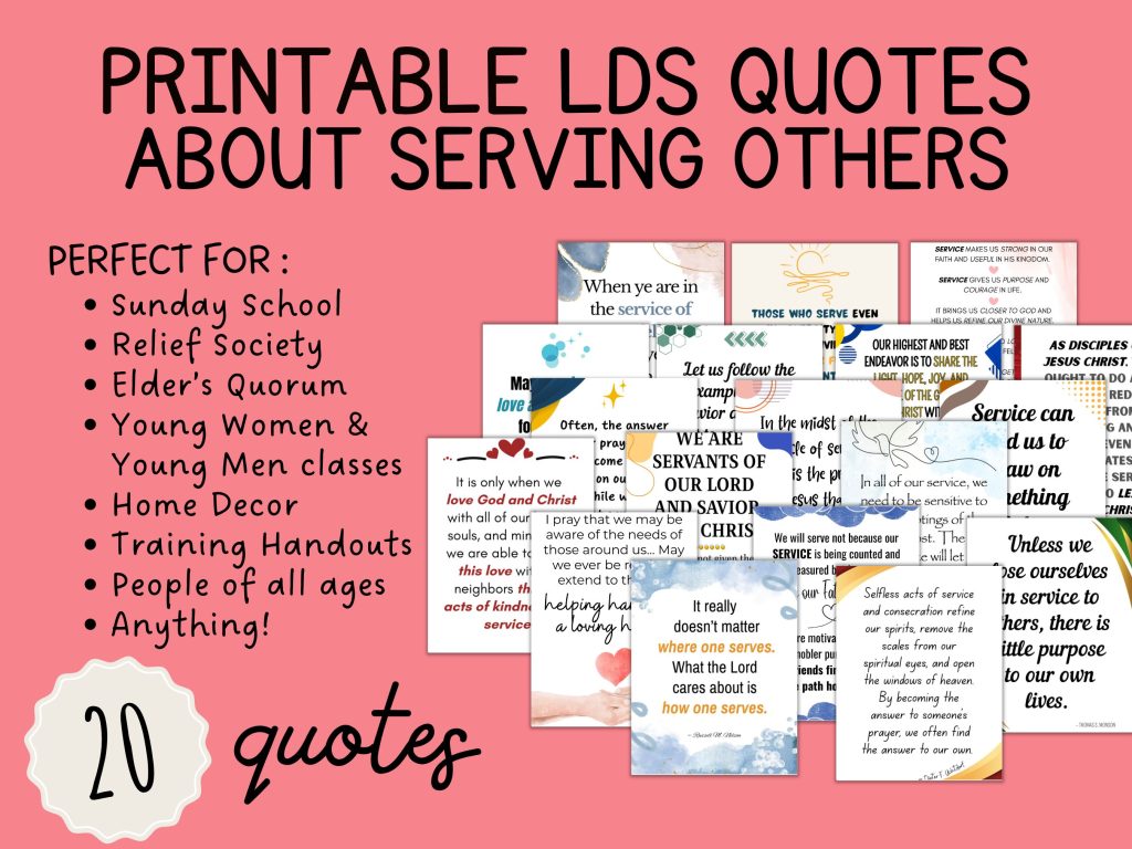 lds quotes about service, lds ministering quotes, quotes about serving others