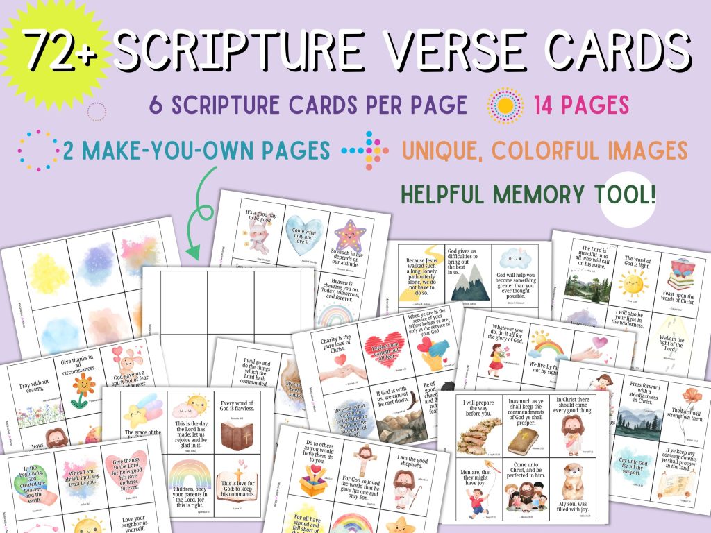 lds scriptures for kids, book of mormon verses for kids, bible verses for kids, lds quotes for kids