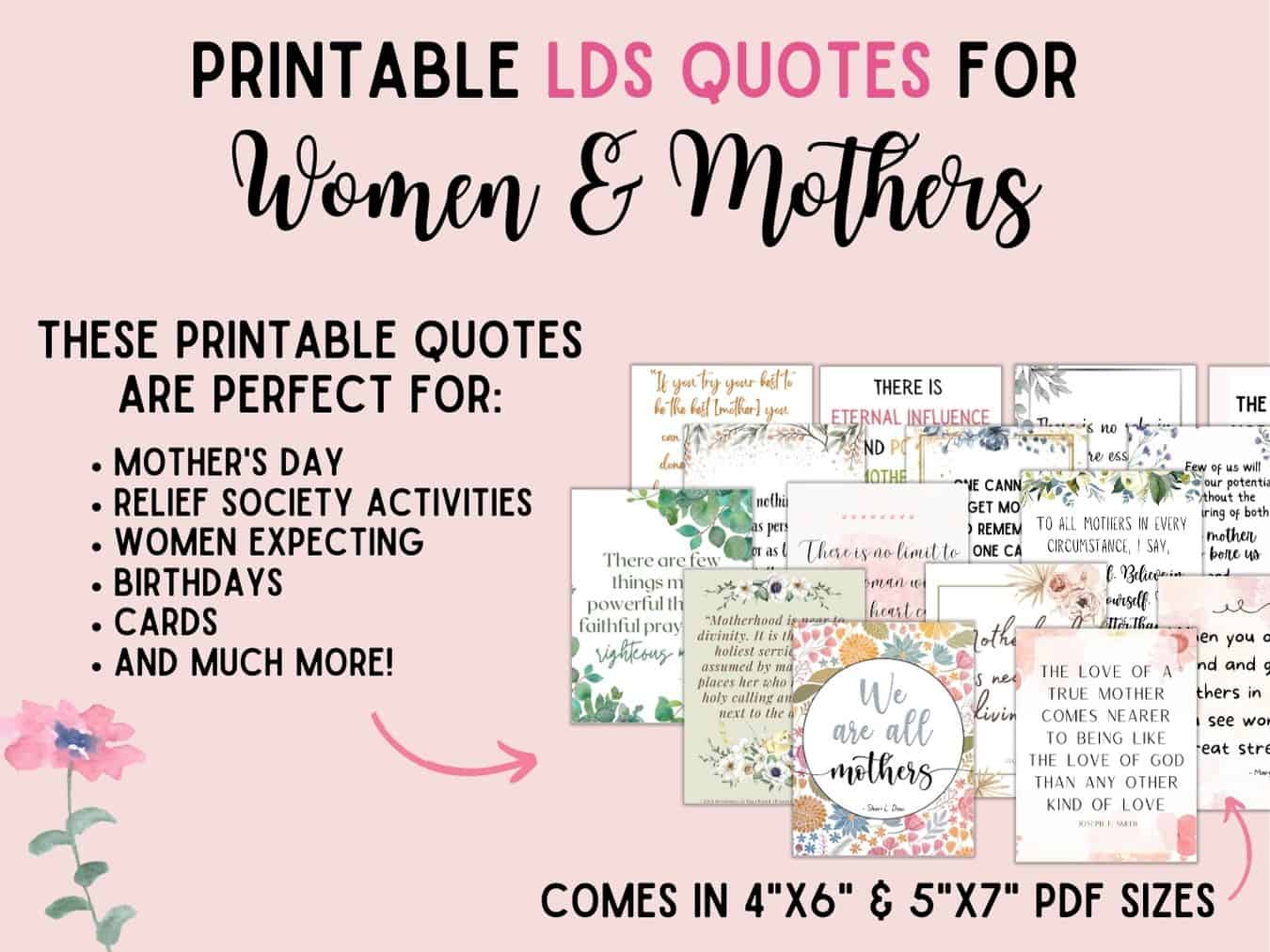 15 Beautiful LDS Mother's Day Quotes with Printables! - The Wonderful ...
