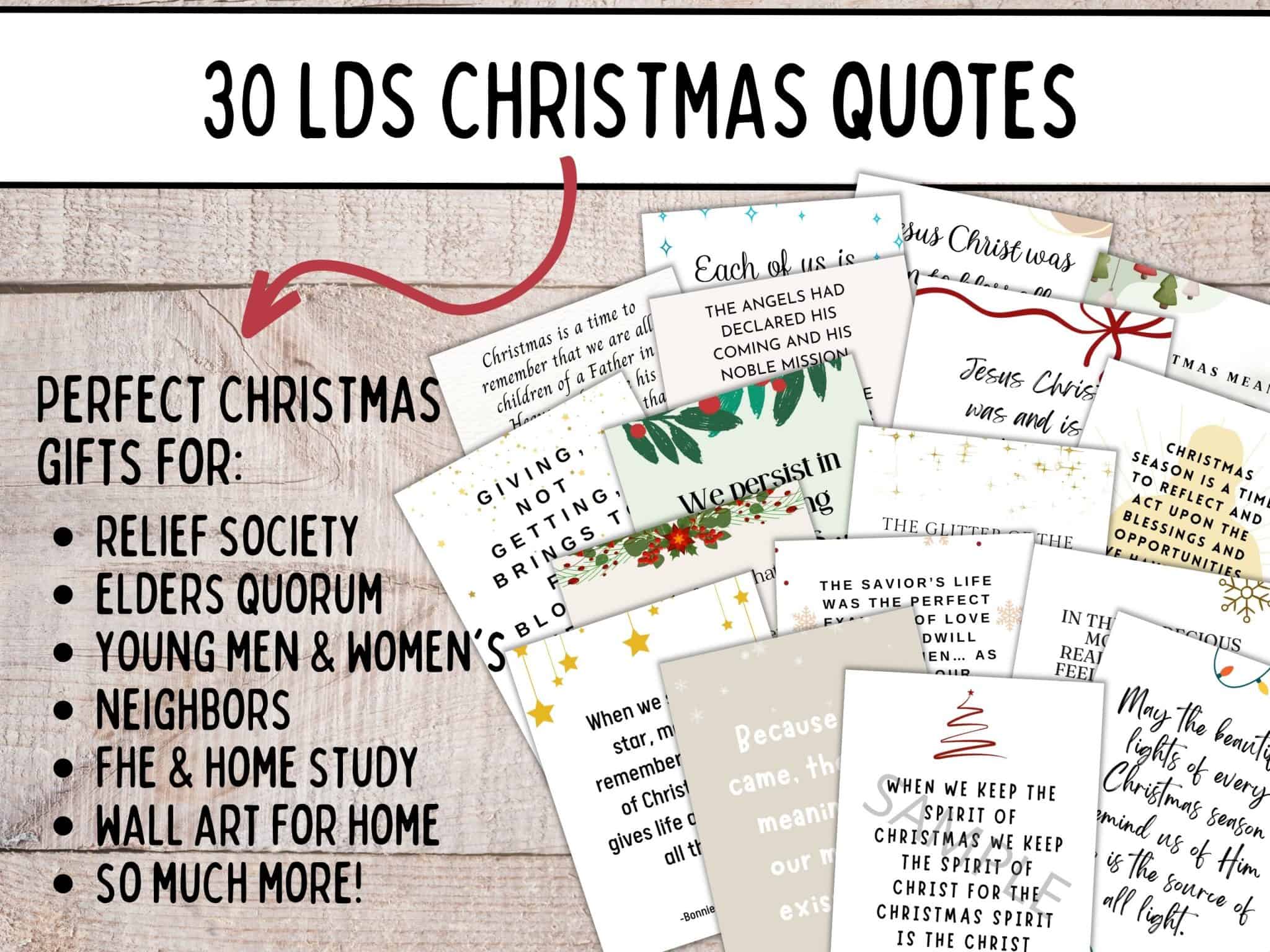30 Printable LDS Christmas Quotes for Church &amp; Home - The Wonderful ...
